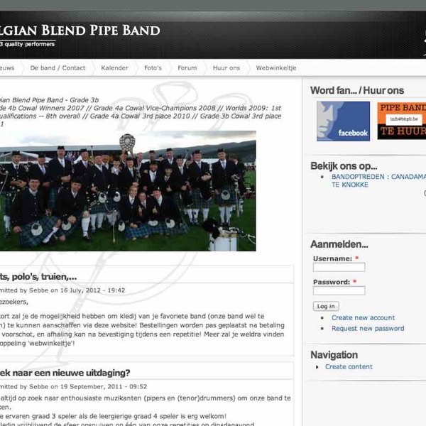 belgian blend pipe band