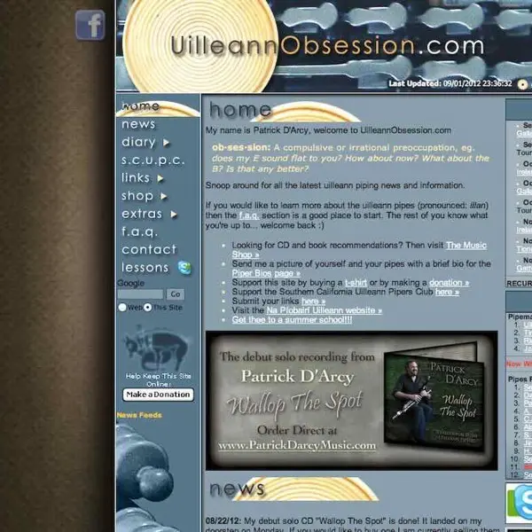 Uilleann Piping and Whistle Lessons
