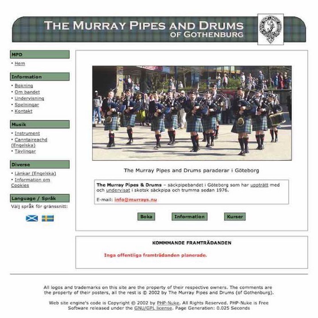 the murray pipes & drums of gothenburg