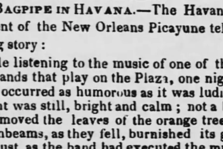the bagpipe in havana